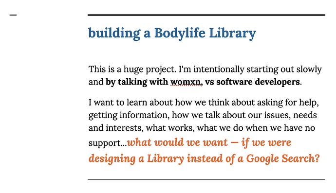 building a Bodylife Library