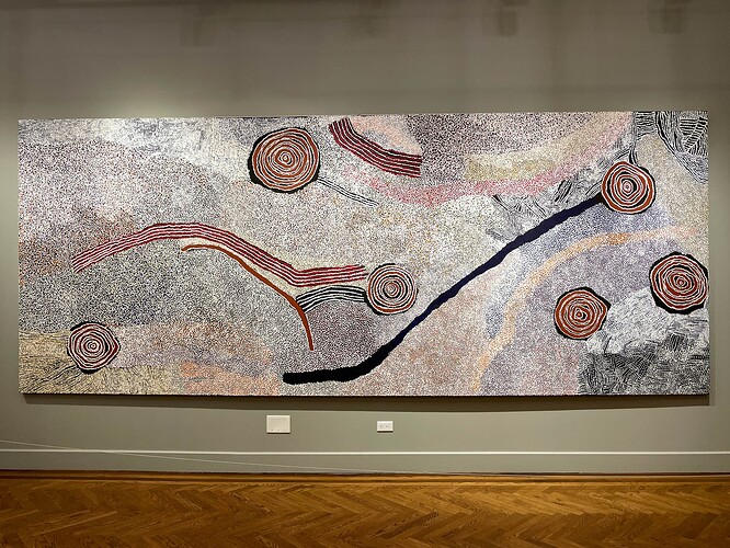 Rockholes and Country Near the Olgas, 2008 by Bill Whiskey Tjapaltjarri