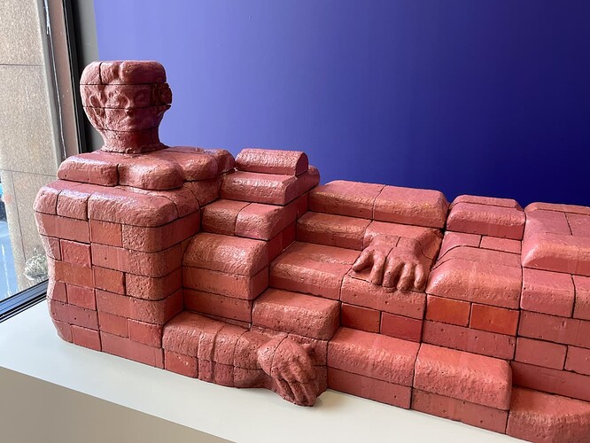 Glen-Gery Olympia, 2004, Carved brick and encaustic by Sylvia Netzer